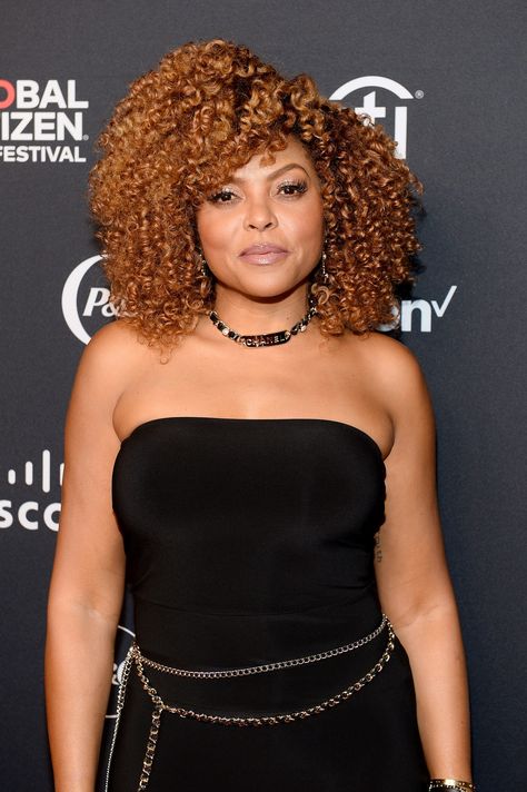 Red Afro, Taraji Henson, Short Hair For Kids, Blonde Afro, Curly Color, Taraji P Henson, Cool Blonde Hair, Spring Hair Color, Pelo Afro