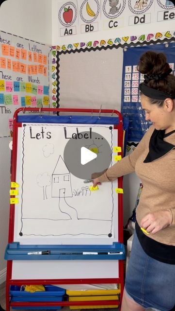 Abbie Ickes-Peterson on Instagram: "➡️🤓If you haven’t started labeling yet…here is a quick mini-lesson that you can use with your Little Learners!💥Sticky notes are amazing for lessons like this!➡️Labeling can be easily differentiated too! ➕If you are looking for MORE independent labeling activities, I have a year long bundle that includes pre-set and blank/write in labels! 💬Comment LABEL for the link! #kindergartenchaos #kindergartenwriting #labeling #minilesson #beginningwriting" Labeling Activities, Kindergarten Writing, Beginning Writing, Mini Lessons, Sticky Notes, Campfire, A Year, Literacy, Kindergarten