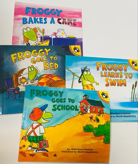 Available at teachers choice store, located 3009 avenue j Brooklyn New York! My Froggy Stuff, Froggy Crossing, Froggy Goes To School Activities, Eat That Frog Book Quotes, Froggy Goes To School, Froggy Books, Favorite Childhood Books, Learn To Swim, Childhood Books