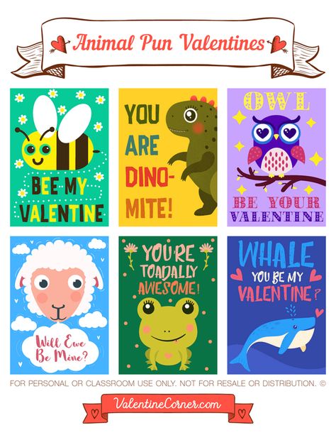 Valentines Puns, Printable Valentines Cards, Animal Puns, Valentine's Day Printables, Montessori Classroom, Dog Valentines, Valentine's Day Cards, Pre School, Science For Kids