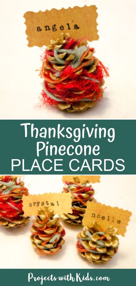 Fall Gardening, Nature Craft, Thanksgiving Activities For Kids, Thanksgiving Place Cards, Fall Arts And Crafts, Table Card Holder, Autumn Activities For Kids, Thanksgiving Crafts For Kids, Simple Craft