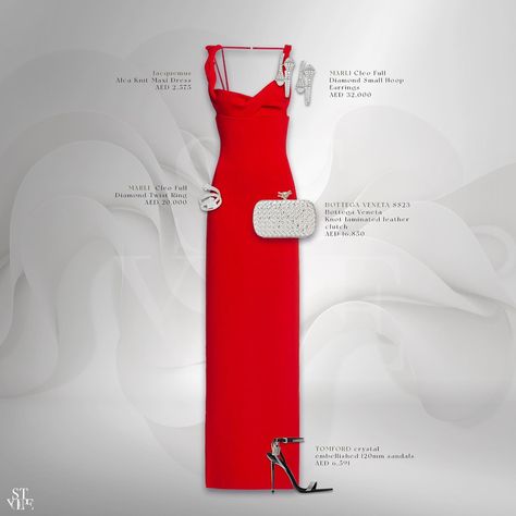 Luxury Red Dress, Jacquemus Dress, Award Show Dresses, Chic Outfits Classy, Formal Clothes, Gala Outfit, Jacquemus Bag, Sophisticated Outfits, Formal Outfits