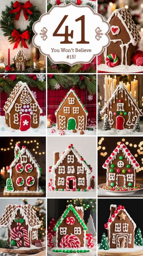 Get ready to add some sugary magic to your holiday season with these 41 gingerbread house ideas that will totally transform your Christmas decor. From classic designs to whimsical wonders, you'll find inspiration around every corner.

Try your hand at creating a gingerbread castle or keep it simple with a cozy cottage.

Don't miss out on #15—it's a showstopper that will have your guests talking!

Perfect for family fun or solo creativity, these ideas will make your home the sweetest spot this Christmas.

Check out all the gingerbread magic and start baking today! Square Gingerbread House, Ginger Bread House Decoration Ideas, Gingerbread House Decorations Simple, Simple Gingerbread House Decoration, Farmhouse Gingerbread House, Gingerbread House Decorating Ideas Inspiration, Gingerbread House Display Ideas, Small Gingerbread House Ideas, North Pole Gingerbread House