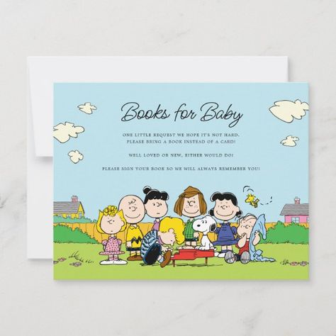 Books Instead Of Cards, Peanuts Charlie Brown, Books For Baby, Baby Invitations, Charlie Brown Peanuts, Always Remember You, Baby Card, Better Love, Baby Cards