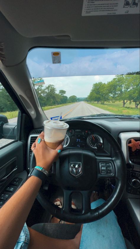 Truck Driving Aesthetic, Truck Vision Board, Truck Aesthetic, Ram Mega Cab, Driving Aesthetic, Preppy Car, Country Trucks, Truck Girl, Rodeo Time