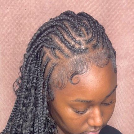 Green Peekaboo, Boho Fulani Braids, Boho Curls, Braids Boho, Vacation Hair, Short Boho, Pretty Braids, Vacation Hairstyles, Fulani Braids