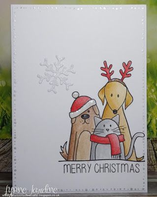 Christmas Cards Drawing, Christmas Critters, Critters 3, Christmas Drawings, Golden Labrador, Christmas Doodles, Christmas Card Art, Grey Cat, Watercolor Christmas Cards