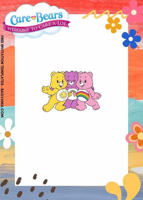 Nice 7+ Joyful Care Bears Canva Birthday Invitation Templates #free #freeinvitation2019 #birthday #disney #invitations #invitationtemplates Care Bear Party, Care Bear Birthday, Enduring Love, Bear Invitations, Colorful Invitations, Disney Invitations, Birthday Disney, Free Invitation Templates, Bear Party