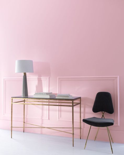 A wistful pink dusted with lavender-gray undertones. Nature Inspired Paint Colors, Benjamin Moore Pink, Blush Pink Paint, Paint Color Swatches, Pink Paint Colors, Ballerina Pink, Damask Rose, Benjamin Moore Colors, Pink Ballerina