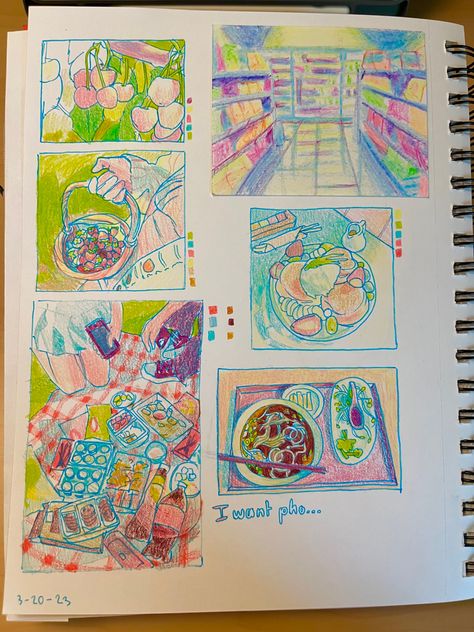 Sketchbook Ideas Colorful, Art For Portfolio, Aesthetic Sketchbook Cover, Sketchbook Spread Inspiration, Sketchbook Background, Sketchbook Spread Ideas, Sketch Book Spreads, Art Spread, Sketchbook Spreads