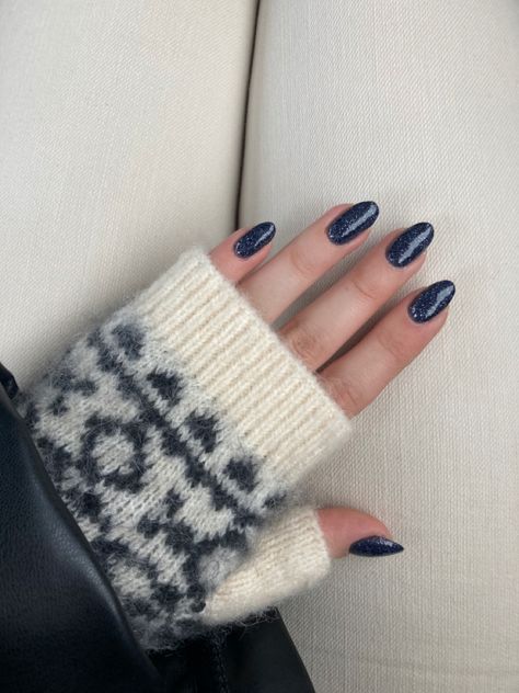 Midnight Sky Nails, Midnight Nails, Navy Blue Nails, Sky Nails, Midnight Sky, Star Nails, Dip Powder Nails, Powder Nails, Blue Nails