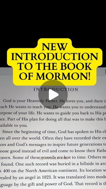 Join my free Master Class on the Book of Mormon on Instagram: "This might be a temporary experiment, but what do you think about this new Introduction to @thebookofmormon (found only in The Book of Mormon app).

I love the plain language! Very friendly to people just coming to the Book of Mormon. Lots of other new features in the Book of Mormon app—amazing audio, and I love having all the videos easily accessible. This is a great tool for families on the road!

I’m sure there are other Easter eggs that I haven’t found yet. What has been your experience with this Book of Mormon app? 

@comefollowmestudy 
@scriptureplus 
@hankrsmith 

***

#comefollowme
#bookofmormon
#jesuschrist
#lds
#scripturestudy
#ldsconf
#genconf
#generalconference
#thechurchofjesuschristoflatterdaysaints
#churchofjesus Plain Language, The Book Of Mormon, Book Of Mormon, General Conference, Scripture Study, Latter Day Saints, Heavenly Father, Master Class, On The Road