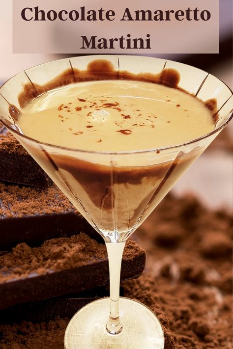 Chocolate Amaretto Martini with Whipped Cream Vodka makes dessert SO MUCH BETTER 🍸 This easy to make cocktail has the rich chocolate flavor of a delectable dessert.  And the amaretto brings this chocolate martini to another level of sheer delight.  Then, there is the chocolate sauce to garnish the martini glass which adds sophistication as well as some extra sweetness.  A great drink that you can enjoy any time - just drink responsibly. Martinis With Vodka, Chocolate Wine Recipes, Drinks With Chocolate Vodka, Cocktails With Whipped Cream Vodka, Desert Martini, Whipped Cream Vodka Drinks, Chocolate Martini Recipe Easy, Whipped Vodka Drinks Recipes, Chocolate Vodka Drinks