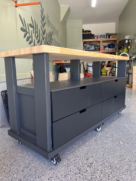 Workbench
DIY
IKEA drawers
Ikea Nordli Ikea Bror Cabinet Hack, Diy Work Bench On Wheels, Painted Work Bench Ideas, Ikea Workshop Hacks, Workbench Hidden Storage, Workbench In Closet, Ikea Garage Workbench, Garage Island Workbench, Diy Garage Work Bench With Cabinets