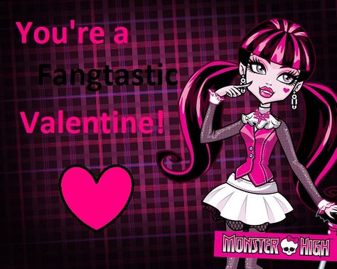 Monster High Valentine's Day Card: Draculaura by ShyannTurnerOfficial.deviantart.com on @DeviantArt Valentines Monster, Monster High Wallpaper, Draculaura Makeup, High Wallpaper, Draculaura Aesthetic, Y2k Wallpaper Iphone, Monster High Pictures, Ms Paint, High Pictures