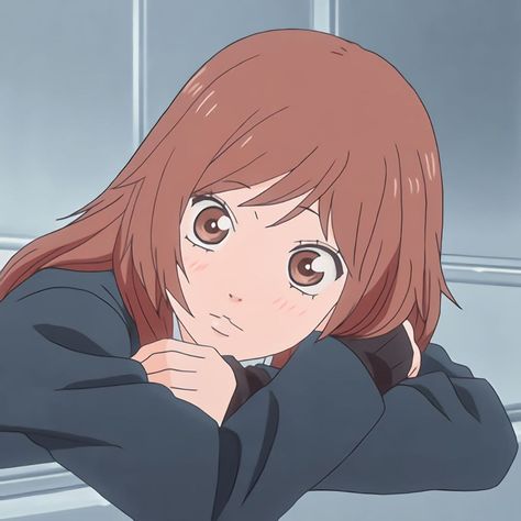 Futaba Yoshioka, Futaba Y Kou, Anime Brown Hair, Tamako Love Story, Haru Ride, Blue Springs Ride, Ao Haru, Girl With Brown Hair, Ao Haru Ride