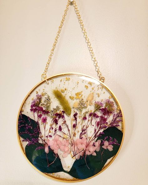 Home Decor | Resin | Botanical Resin Wall Hanging, Firewood Holder, Gold Coasters, Hanging Home Decor, Handmade Wall Hanging, Preserved Flowers, Resin Casting, How To Preserve Flowers, Hanging Art