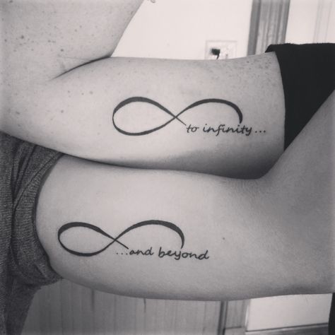 Mom And Daughter Infinity Tattoos, Love You To Infinity And Beyond Tattoo, I Love You To Infinity And Beyond Tattoo, Too Infinity And Beyond Tattoo, Infinity And Beyond Tattoo Couple, Matching Tattoos Infinity, Mother Daughter Tattoos Infinity, Infinity Matching Tattoos, Married Tattoos