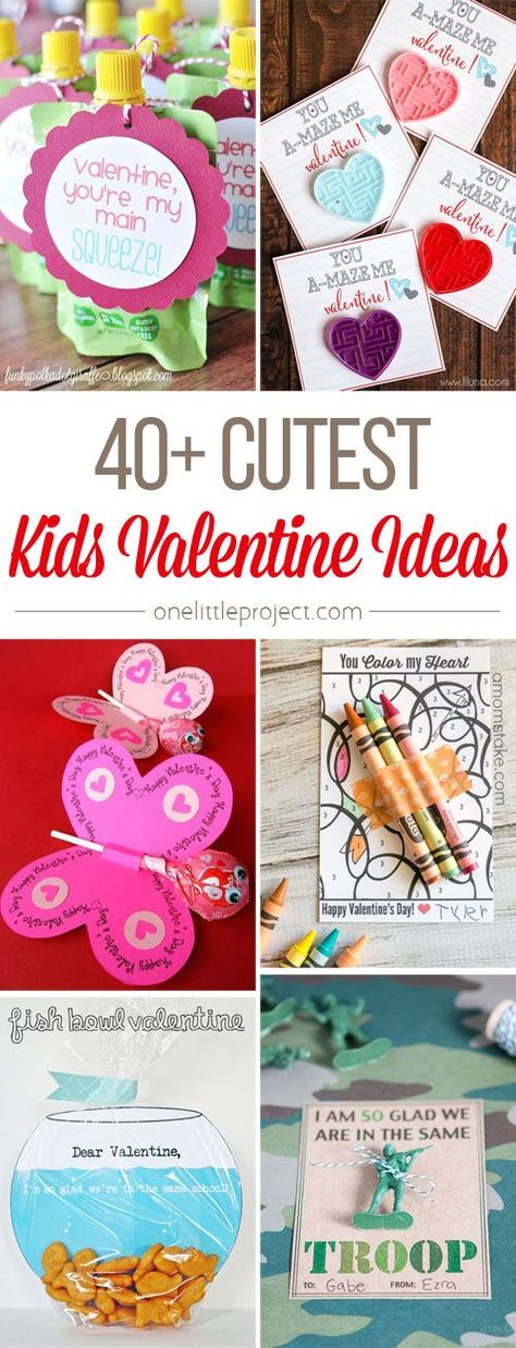 This list of cute Valentine ideas for kids is AWESOME! Seriously, aren't they adorable!? Lots of them have free printables, so they're really easy to make too! Cheesy Valentines Day Cards, Cute Valentine Ideas, Cute Valentines Day Ideas, Cheesy Valentine, Valentines Puns, Valentines Day Ideas, Valentine Gifts For Kids, Homemade Valentines, Valentines School