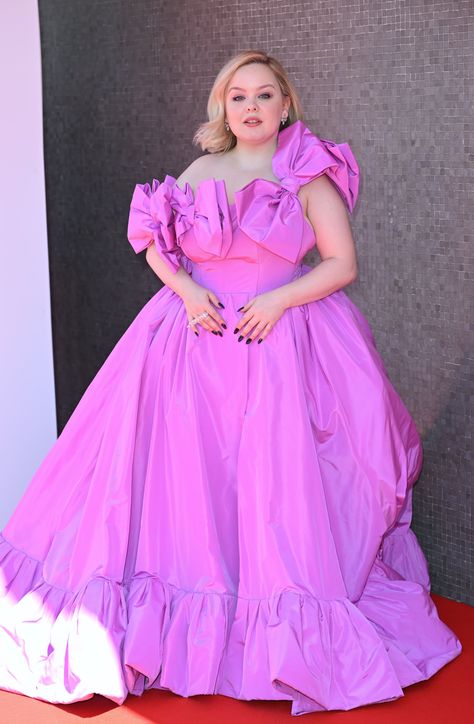 Nicola Coughlan's Pink Valentino Dress at BAFTA TV Awards Nicola Coughlan Style, Nicola Coughlan, Valentino Gowns, Valentino Haute Couture, Valentino Couture, Tv Awards, Red Carpets, Haute Couture Dresses, Barbie Movie