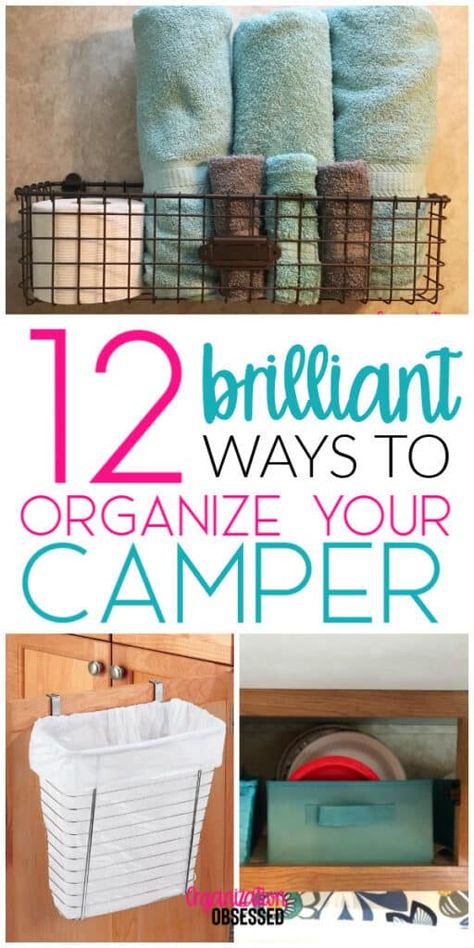 Husbil Makeover, Astuces Camping-car, Travel Trailer Organization, Camper Vintage, Kangoo Camper, Trailer Organization, Camper Trailer Remodel, Camper Organization, Rv Camping Tips