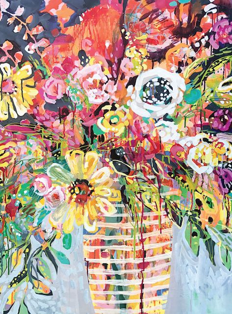 by Amanda Evanston Amanda Evanston, Happy Rainbow, Pippi Longstocking, Flowers In A Vase, Abstract Flower Art, Abstract Floral Art, Muse Art, Abstract Flower Painting, Flower Paintings