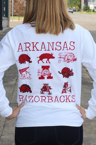 Razorback Shirt, Arkansas Razorbacks Football, Arkansas Football, Woo Pig Sooie, Tunics For Women, Vintage Logos, Lady Boutique, What Should I Wear, Fair Lady