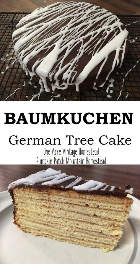 German Food Authentic, Kek Lapis, German Cake, German Desserts, German Baking, Individual Cakes, Cake Easy, Tree Cake, Layered Cake