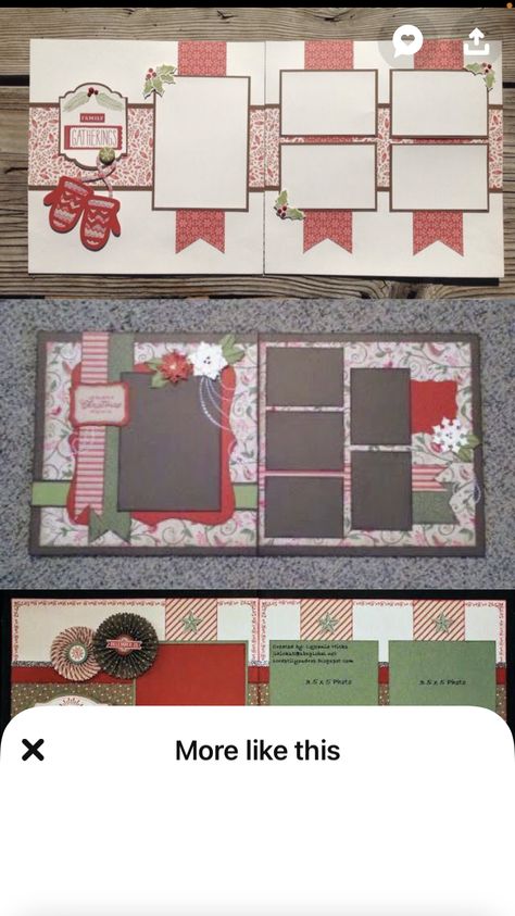 Holiday Scrapbook Ideas Photo Layouts, Scrapbook Layouts For 5x7 Photos, 2 Page Scrapbooking Layouts Ideas, Scrapbook Ideas For Christmas, Scrapbook Designs Layout Templates, Double Scrapbook Page Layouts, Two Page Scrapbook Layouts Ideas, 2 Page Layouts Scrapbooking, 2 Page Christmas Scrapbooking Layouts