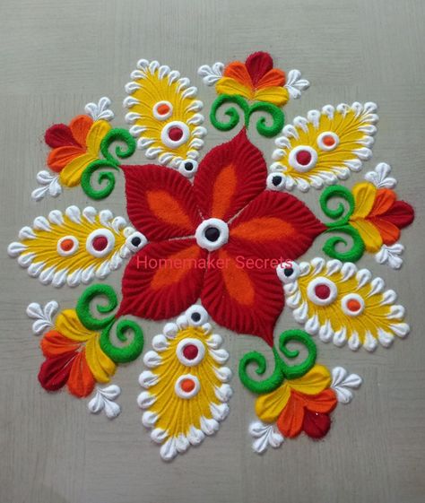 Simple Rangoli Kolam, Daily Rangoli, Rangoli Kolam, Rangoli Design, Simple Rangoli, Rangoli Designs, Very Happy, What You Think, Beautiful Day