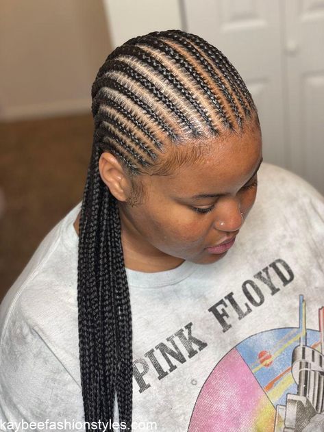 30 Best All Back Hairstyles With Attachment for Ladies - Kaybee Fashion Styles Tiny All Back Hairstyle, Knotless Straight Back Braids, 16 Cornrow Braids, Simple Straight Back Cornrows, Straight Back Black Women, Cornrows Small Straight Back, Medium Straight Back Cornrows, 12 Straight Backs, Xs Straight Back Braids