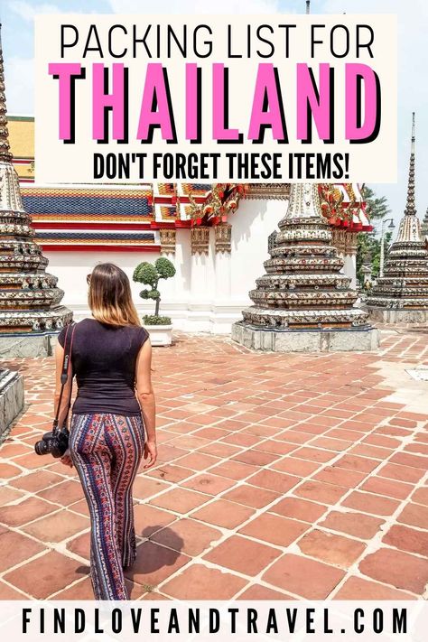 Phuket Outfits Style, Trip To Thailand Packing Lists, Bangkok Vacation Outfits, Travel Outfit Thailand, Outfit Inspo For Thailand, Thailand Travel Tips Packing Lists, Thailand Backpacking List, Thailand Travel Essentials, Thailand Checklist