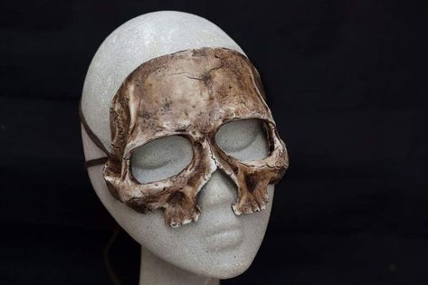 Bones Reference, Voodoo Aesthetic, Skull Half Mask, Goth Resin, Voodoo Costume, Zombie Crawl, Spooky Halloween Desserts, Skull Costume, Dark Costumes