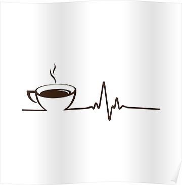 Coffee Tattoo Minimalist, Napoli Tattoo, Coffee Silhouette, Coffee Heartbeat, Coffee Cup Tattoo, Tatoo 3d, Ma Tattoo, Cup Tattoo, Watercolor Wallpaper Iphone