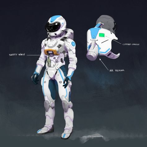 Astronaut Soldier, Futuristic Space Suit, Eva Suit, Suit Concept Art, Space Colony, Sci Fi Character Design, Robot Suit, Cyberpunk Armor, Hansel Y Gretel