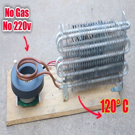 Diy Renewable Energy, Diy Wind Turbine, Diy Heater, Wooden Wall Shelf, Free Energy Projects, Room Heater, Black Home Decor, Free Energy Generator, Induction Heating