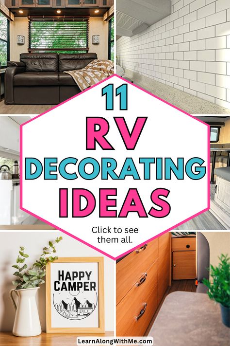 Does your RV look to bland for you? Check out these RV decorating ideas on ways that you can add your own decorative touch to the decor of your camper.  Are all these RV decor ideas going to suit you? No. But they'll help inspire you to see what kind of changes are possible.   Check them out and put these RV decorating ideas to good use this weekend. Rv Artwork, Rv Decor Ideas, Rv Decorating Ideas Rv Interior, Rv Decorating Ideas, Rv Dinette, Travel Trailer Decor, Rv Decorating, Grand Design Rv, Rv Interior Remodel