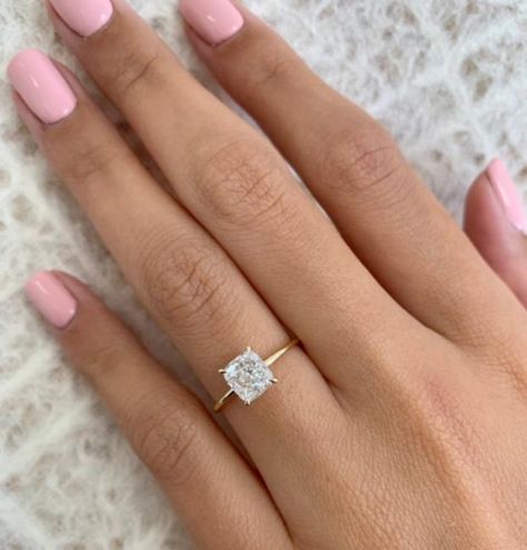 Cushion Solitaire Ring, Elongated Radiant, Cushion Moissanite Engagement Ring, Elongated Cushion, Cushion Cut Engagement, Cushion Cut Moissanite, Engagement Rings Cushion, Ring Cushion, Moissanite Engagement Ring Solitaire