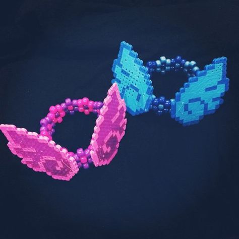 Kandi Cuff With Perler, Rave Kandi Ideas, Rave Candy, Kandi Inspo, Diy Kandi, Rave Babe, Kandi Kid, Kandi Ideas, Nostalgia Core