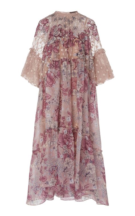 Biyan Ahita Floral Silk And Cotton Midi Dress Bohemian Batik Print Dress For Eid, Bohemian Printed Dresses For Eid, Fairy Dress Hijab, Formal Dresses With Printed Motifs For Eid, Biyan Dress, Floral Abaya Maxi Dresses, Biyan Fashion, Brokat Modern, Clothes For Women In 30's