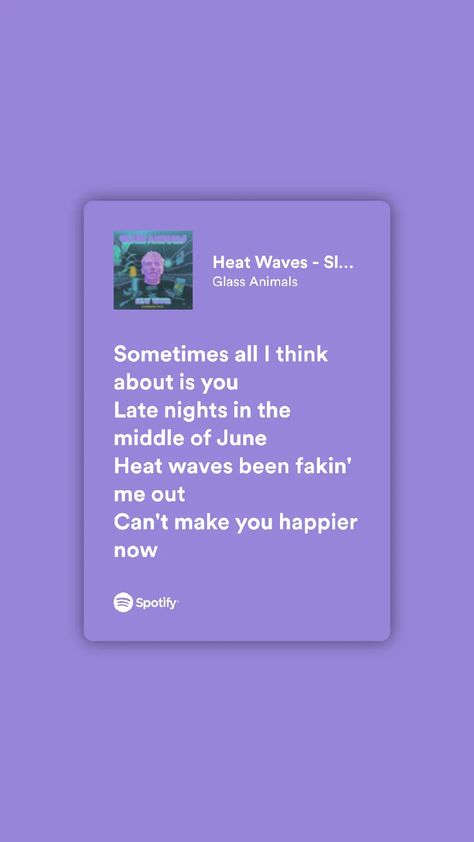 Purple Lyrics Aesthetic, Heat Waves Lyrics, Waves Lyrics, Waves Song, Tiktok Quotes, Songs That Describe Me, Heat Waves, Funny Puns Jokes, Meaningful Lyrics