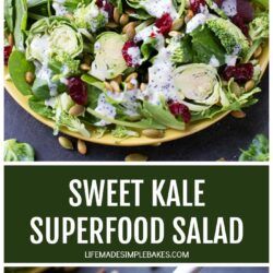 Sweet Kale Superfood Salad - Life Made Simple Kale Poppyseed Salad, Sweet Kale Salad, Life Made Simple, Kitchen Favorites, Poppyseed Dressing, Pecan Chicken, Turbo Charged, Superfood Salad, Toasted Pumpkin Seeds