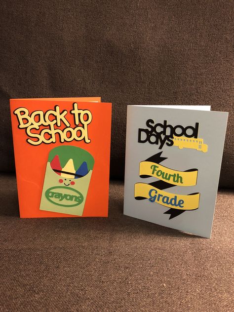 Back to school cards School Card Grade, Back To School Cards, Welcome Cards For Kids Back To School, Welcome Back To School Cards Ideas, Back To School Greeting Cards, Welcome Back To School Cards, Welcome Cards For Students First Day, School Invitation Card, First Day Of School Card