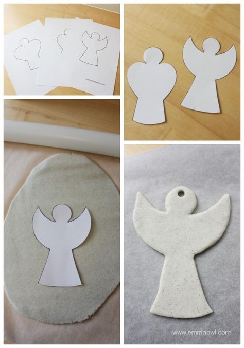 Christmas Salt Dough, Clay Angel, Salt Dough Recipe, Craft Projects For Kids, Kids Ornaments, Salt Dough, Angel Ornaments, Love Craft, Wax Paper