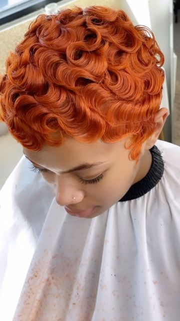 Colored Pixie Cut Black Women, Pin Curls For Short Hair, Pretty Short Hair, Twa Styles, Finger Waves Short Hair, Hair Threading, Black Women Short Hairstyles, Natural Hair Short Cuts, Cut Life