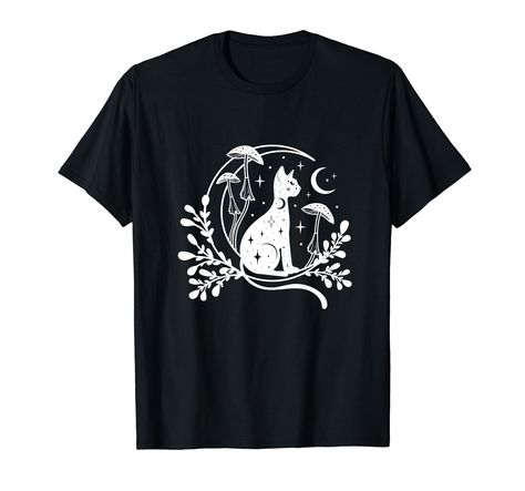 PRICES MAY VARY. This Cottage Core Cottagecore Mushroom Cat Moon Vintage Aesthetic graphic makes a perfect gift for any woman, man, girl and boy who love herbology, universal animal tshirts, witchy fairy core stuff, plant aesthetic clothes, and luna graphic tees. Lightweight, Classic fit, Double-needle sleeve and bottom hem Moon Mushroom, Mushroom Cottagecore, Cottagecore Mushroom, Cat Moon, Moon Aesthetic, Fashion Project, Round Neck Tees, Animal Tshirt, Tees For Women