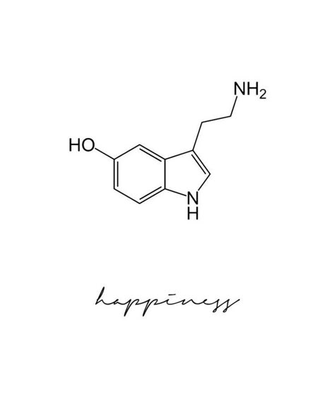 Serotonin Tattoo, Science Tattoos, Serotonin Molecule, Empathy Quotes, Molecule Tattoo, Cute Tiny Tattoos, Chemical Formula, Poster Minimalist, Time Tattoos