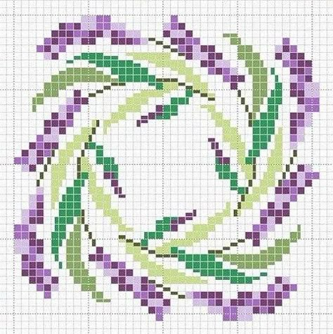 Biscornu Cross Stitch, Free Cross Stitch Charts, Pola Kristik, 자수 디자인, Free Cross Stitch, A Cross, Cross Stitch Flowers, Cross Stitch Charts, Cross Stitch Chart