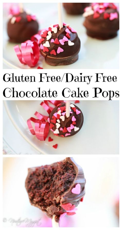 Gluten Free Cake Pops, Cake Pops Ideas, Gluten Free Valentines, Dairy Free Chocolate Cake, Pops Cake, Chocolate Cake Pops, Gluten Free Chocolate Cake, Gluten Free Holiday, Chocolate Pops