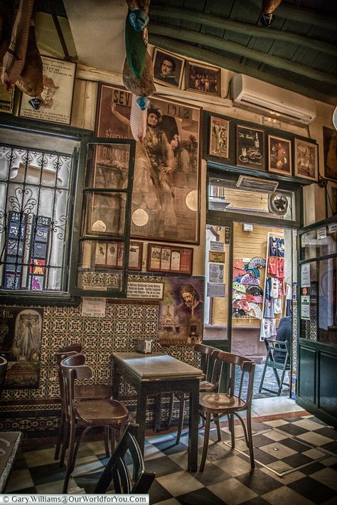 16 Ways to Tempt your Senses in Seville, Spain - Our World for You Spain Restaurant, Alcazar Seville, Mediterranean Restaurant, Moorish Architecture, Clothing Store Interior, Gothic Cathedrals, Southern Spain, Tapas Bar, Vintage Cafe